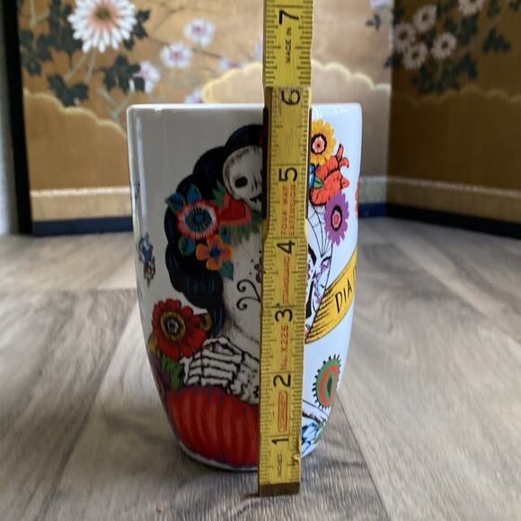 Large White Porcelain Day of the Dead Coffee Mug - Picture 7 of 7